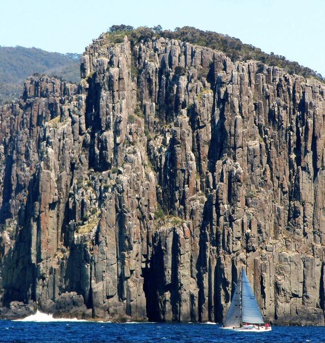 Ramrod passing the Hippolyte’s on her way across Storm Bay in the TasPorts Maria Island Race. © Michelle Denney